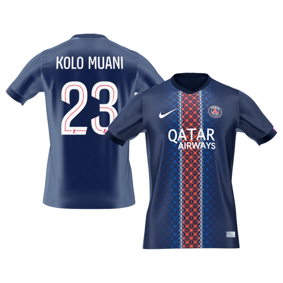 PSG 2025/26 Koti Pelipaita Miesten KOLO MUANI #23 [PREMIUM]