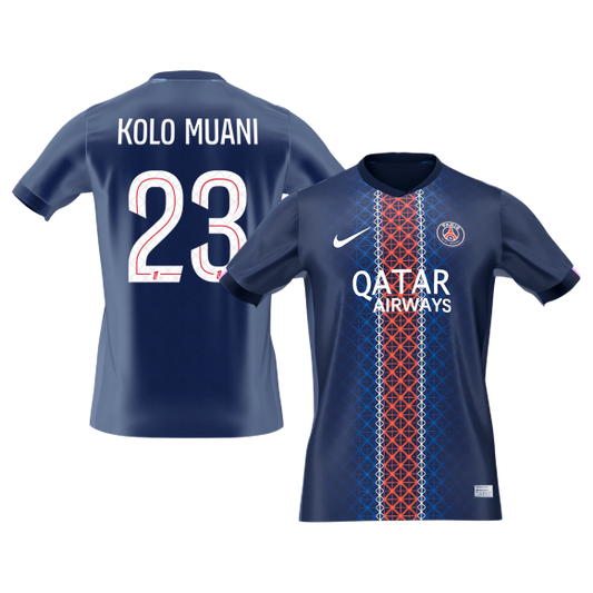 PSG 2025/26 Koti Pelipaita Miesten KOLO MUANI #23 [PREMIUM]