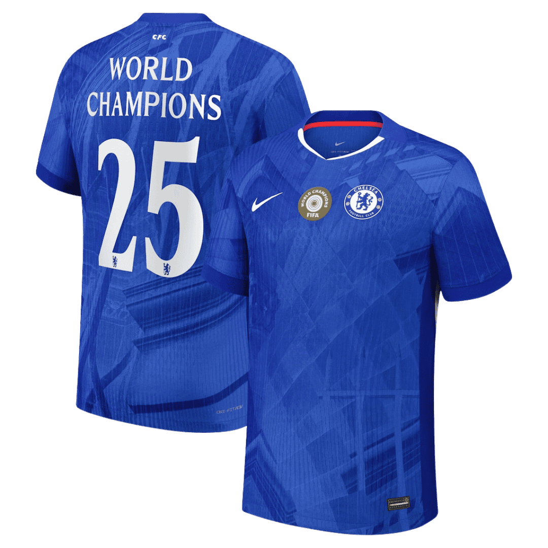 Chelsea 2025/26 Koti Pelipaita (Player Version) Miesten WORLD CHAMPIONS #25