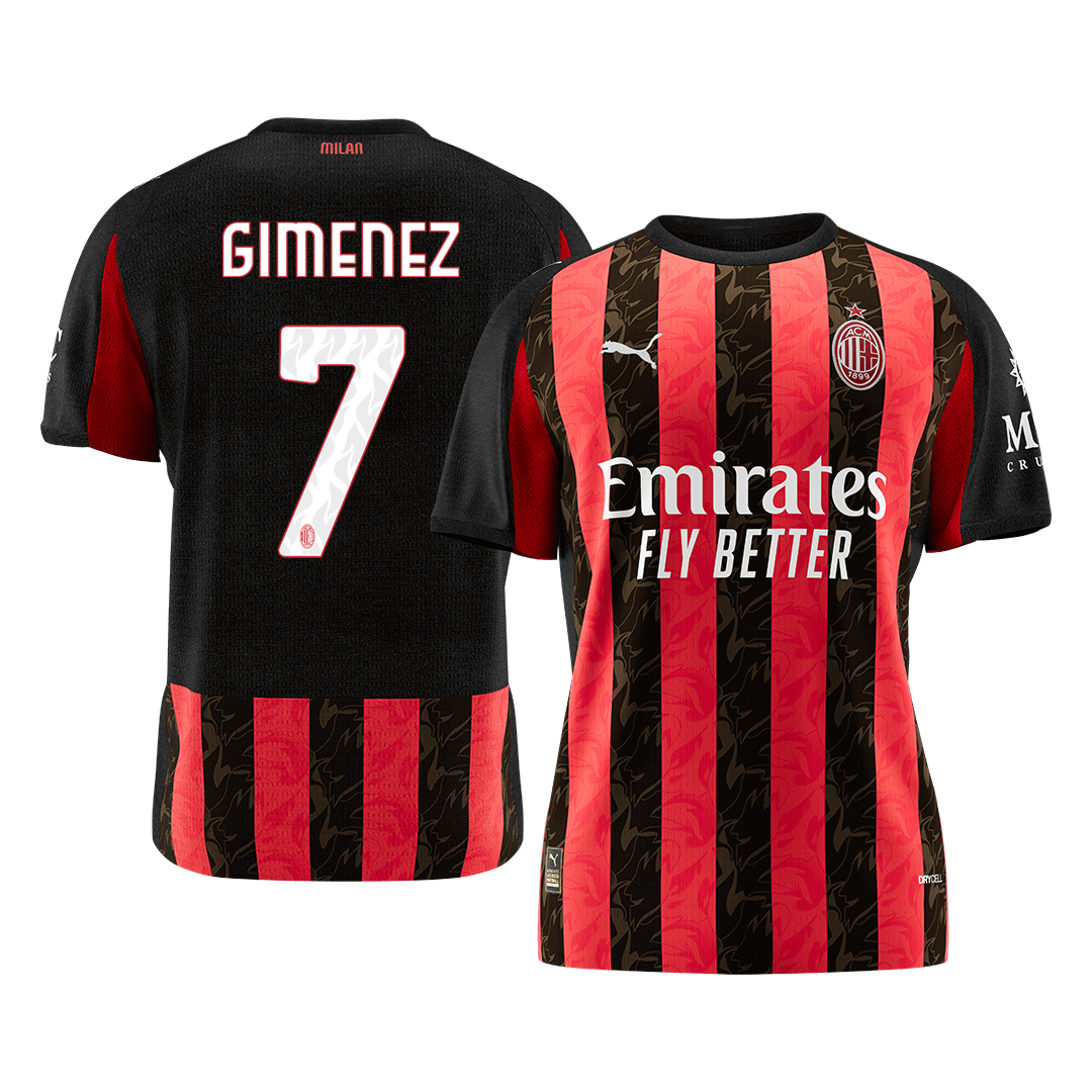AC Milan 2025/26 Koti Pelipaita Miesten GIMENEZ #7 [PREMIUM]