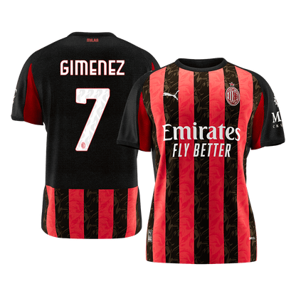 AC Milan 2025/26 Koti Pelipaita Miesten GIMENEZ #7 [PREMIUM]