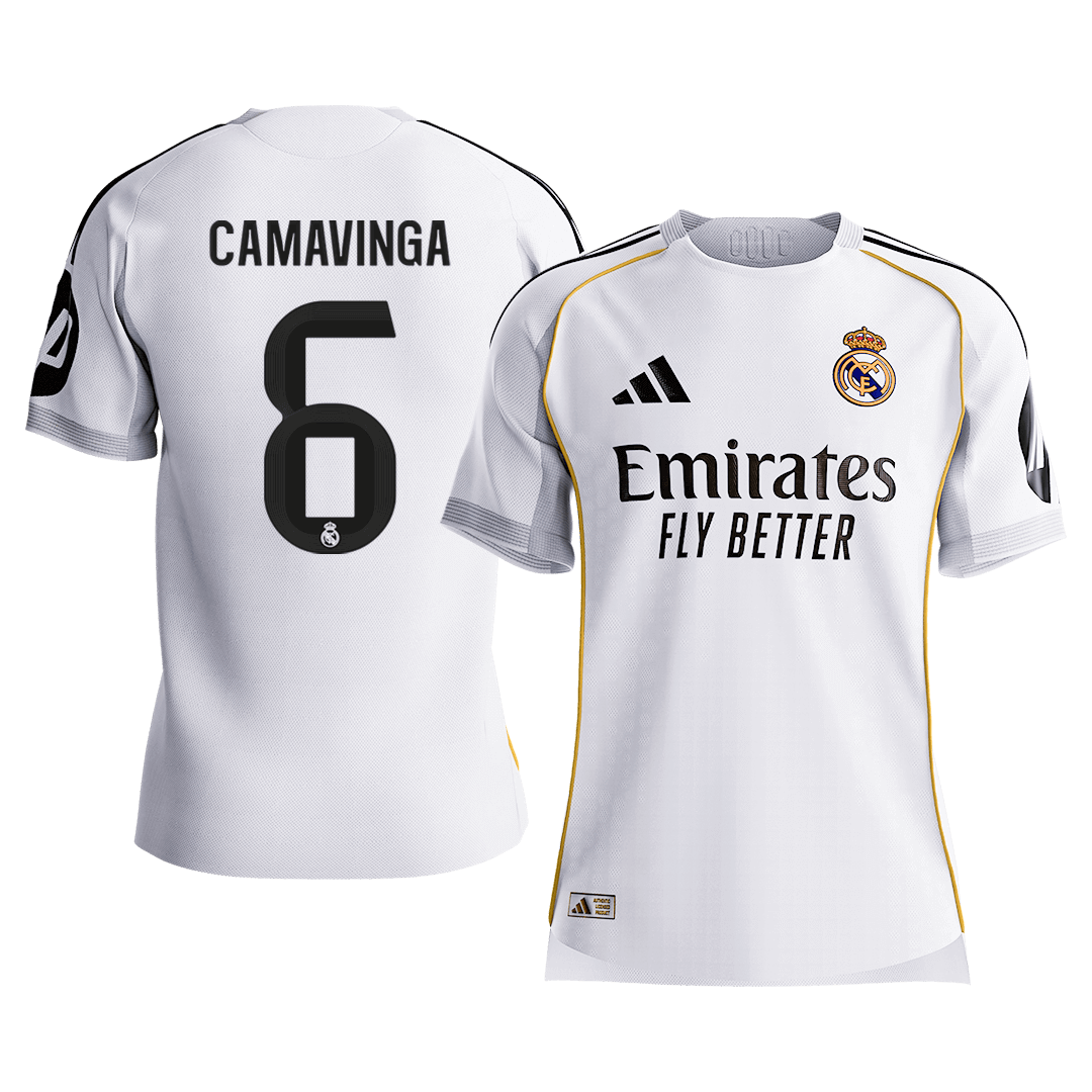 Real Madrid 2025/26 Koti Pelipaita (Player Version) Miesten CAMAVINGA #6 [PREMIUM]