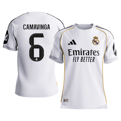 Real Madrid 2025/26 Koti Pelipaita (Player Version) Miesten CAMAVINGA #6 [PREMIUM]