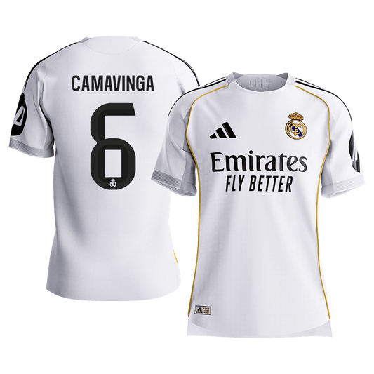 Real Madrid 2025/26 Koti Pelipaita (Player Version) Miesten CAMAVINGA #6 [PREMIUM]