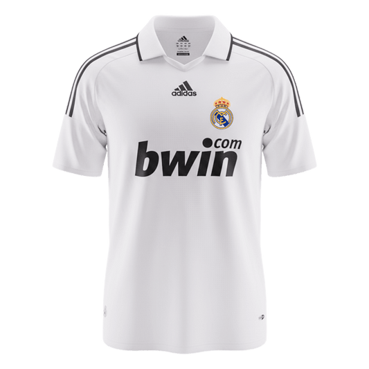 Real Madrid 2008/09 Koti Retro-pelipaita Miesten
