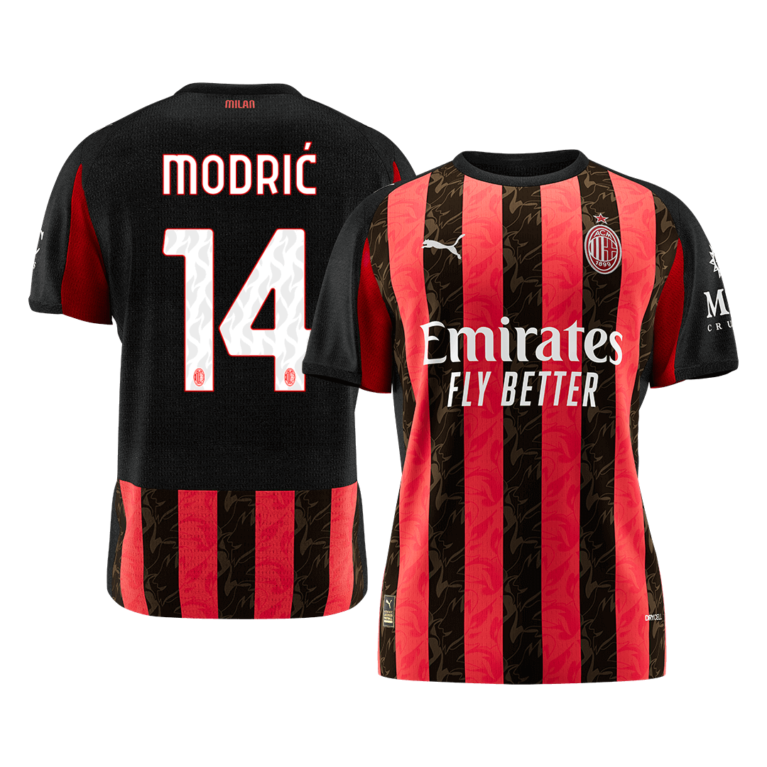 AC Milan 2025/26 Koti Pelipaita Miesten MODRIĆ #14 [PREMIUM]