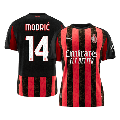 AC Milan 2025/26 Koti Pelipaita Miesten MODRIĆ #14 [PREMIUM]