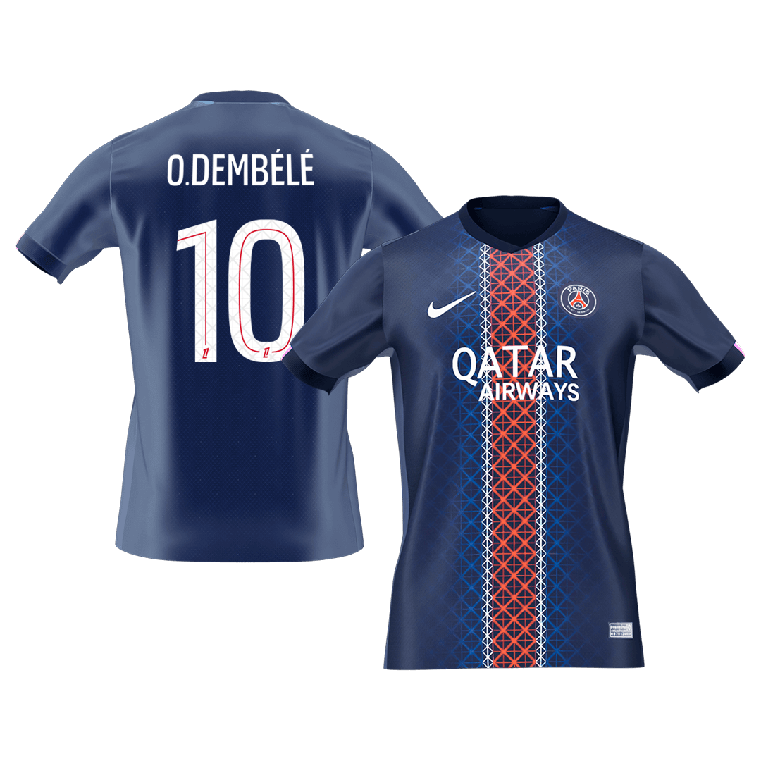 PSG 2025/26 Koti Pelipaita Miesten O.DEMBÉLÉ #10 [PREMIUM]
