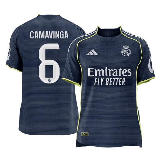 Real Madrid 2025/26 Vieras Pelipaita (Player Version) Miesten CAMAVINGA #6 [PREMIUM]